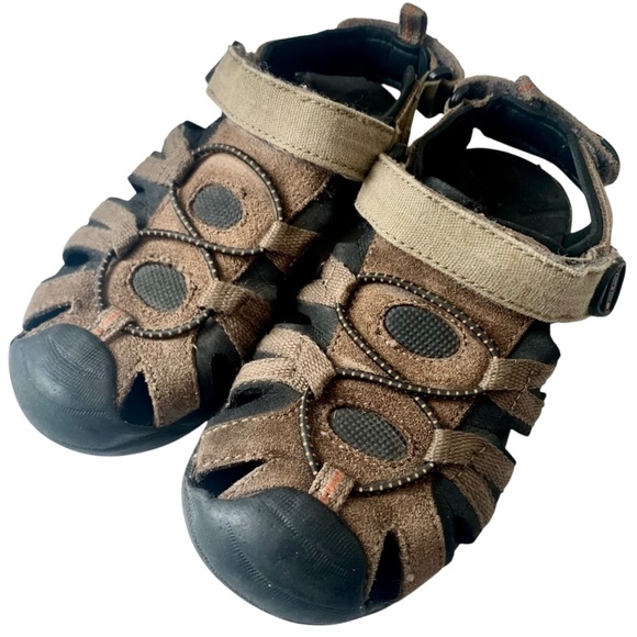 Cherokee Brown Sandals Boys Size 10 Comfortable Play Outdoor Shoes - Picture 5 of 6